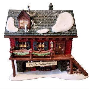 Vintage 1993 Department 56 North Pole Series Porcelain Lighted House